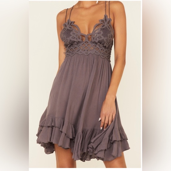 Free People One Adella Lace Slip Dress Small - Picture 5 of 15